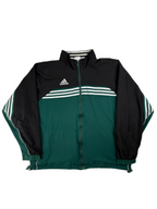 (XL) Vintage Adidas Trainingsjacke in schwarz/grün 90s