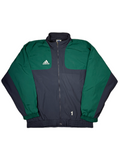 (L-XL) Vintage Adidas Trainingsjacke in grau/grün 90s