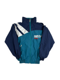 (XXS) Vintage Adidas Trainingsjacke in Türkis/Marineblau
