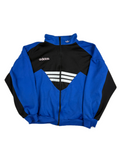 (M-L) Vintage Adidas Trainingsjacke in schwarz/blau 80s