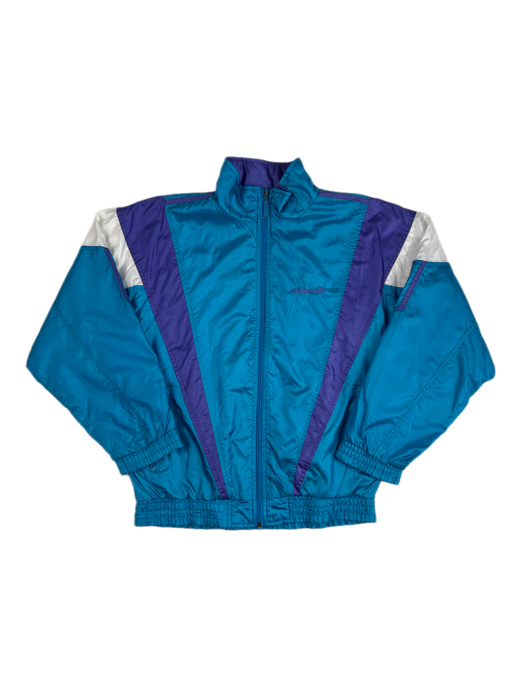 (XS) Vintage Adidas Trainingsjacke in türkis/blau/lila 90s