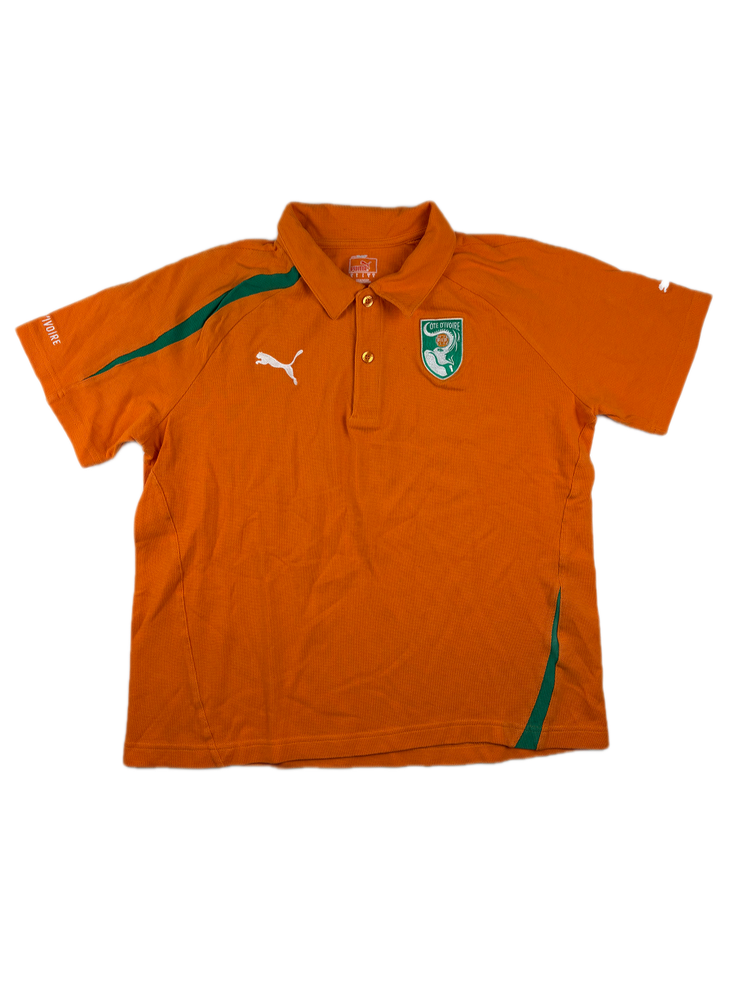 (S) Puma Poloshirt "Elfenbeinküste" in Orange