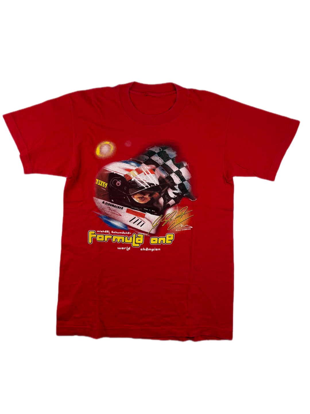 (XS) Vintage Michael Schumacher T-Shirt in Rot