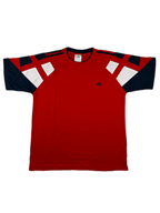 (L) Vintage Adidas T-Shirt in rot