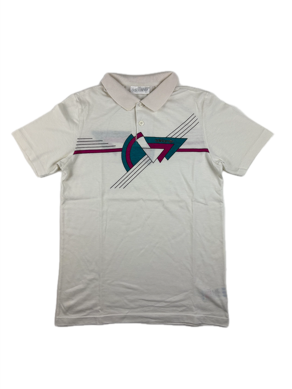 (XS) Vintage Adidas Poloshirt in weiß