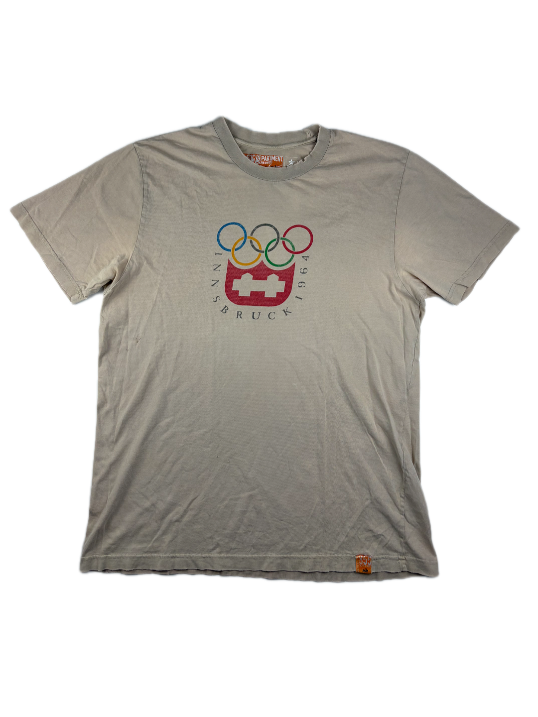 (L) Vintage Nike T-Shirt "Olympia Innsbruck" in beige