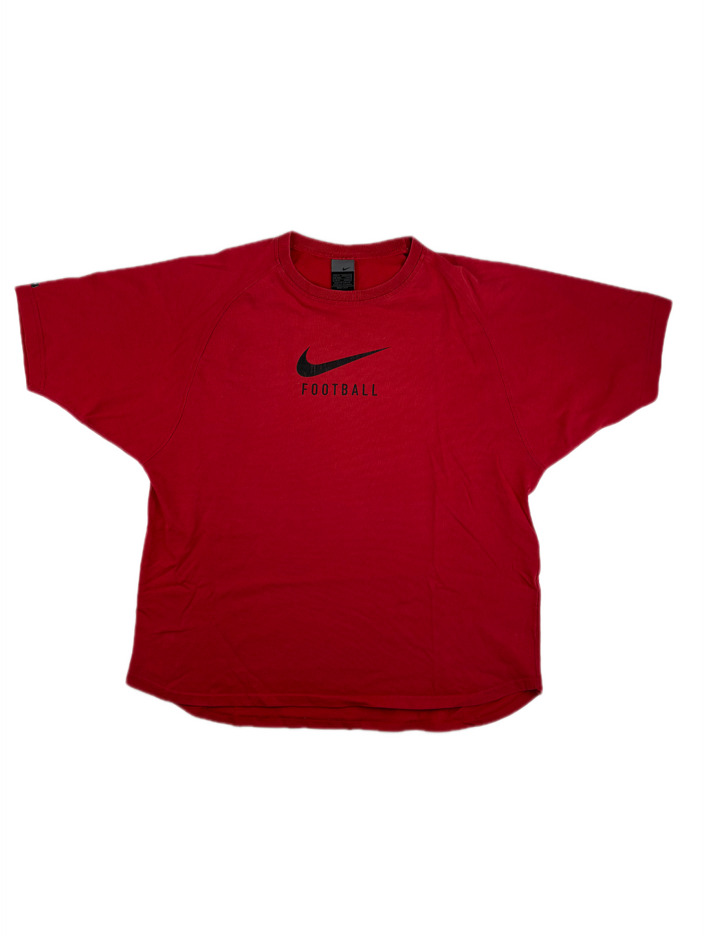 (L) Vintage Nike T-Shirt "Nike Football" in rot