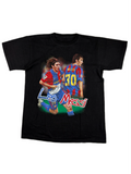 (M-L) T-Shirt Messi-Print in schwarz