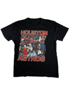 (M-L) Baseball T-Shirt "Houston Astros" in schwarz