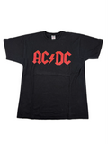 (M-L) ACDC T-Shirt  Backprint "In Rock we trust" in schwarz