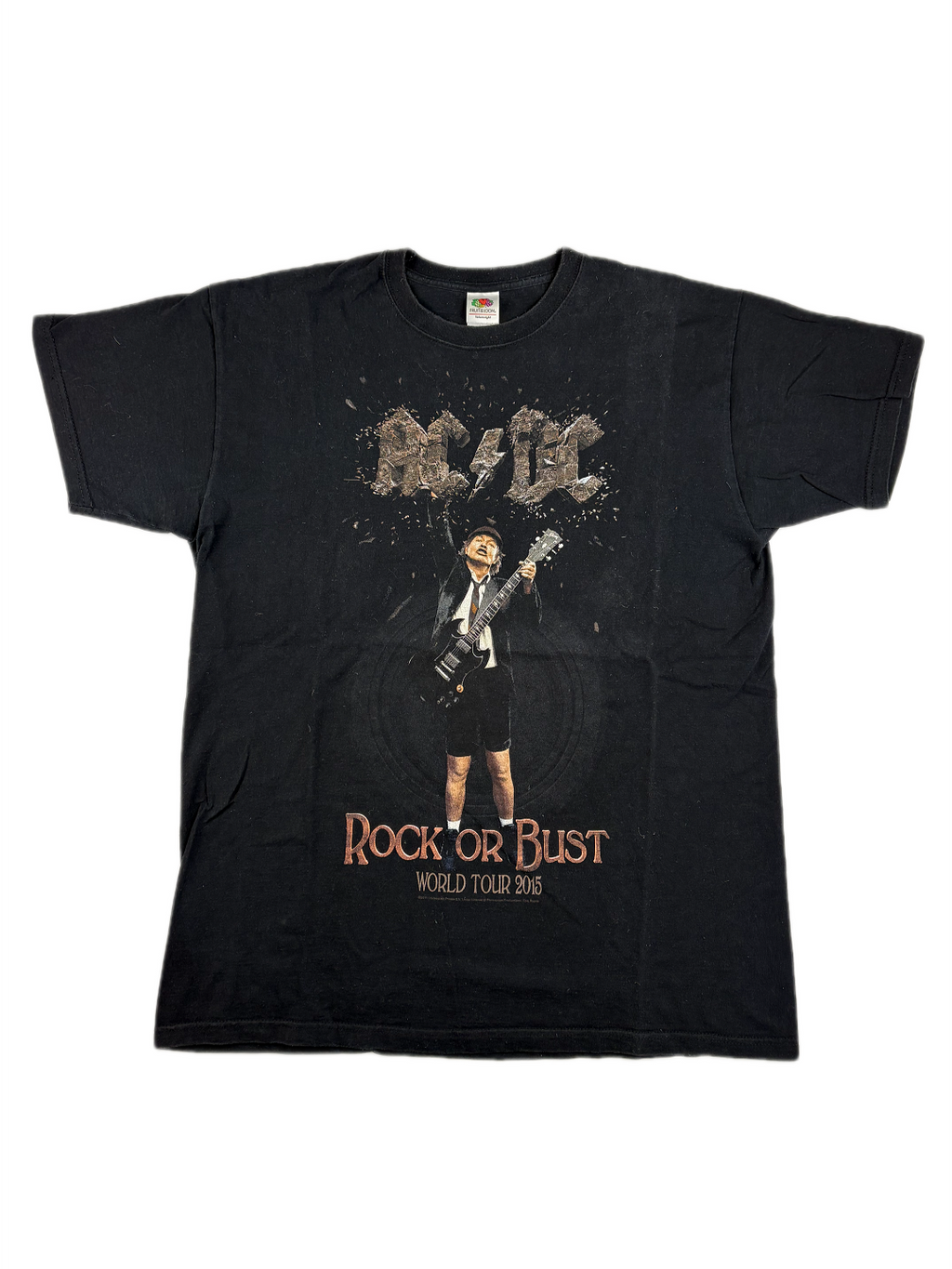 (M-L) ACDC T-Shirt "Rock or Bust" in schwarz
