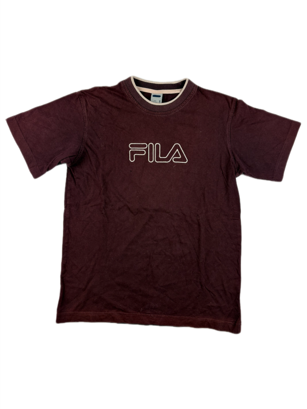(XS) Vintage FILA T-Shirt in weinrot
