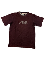(XS) Vintage FILA T-Shirt in weinrot