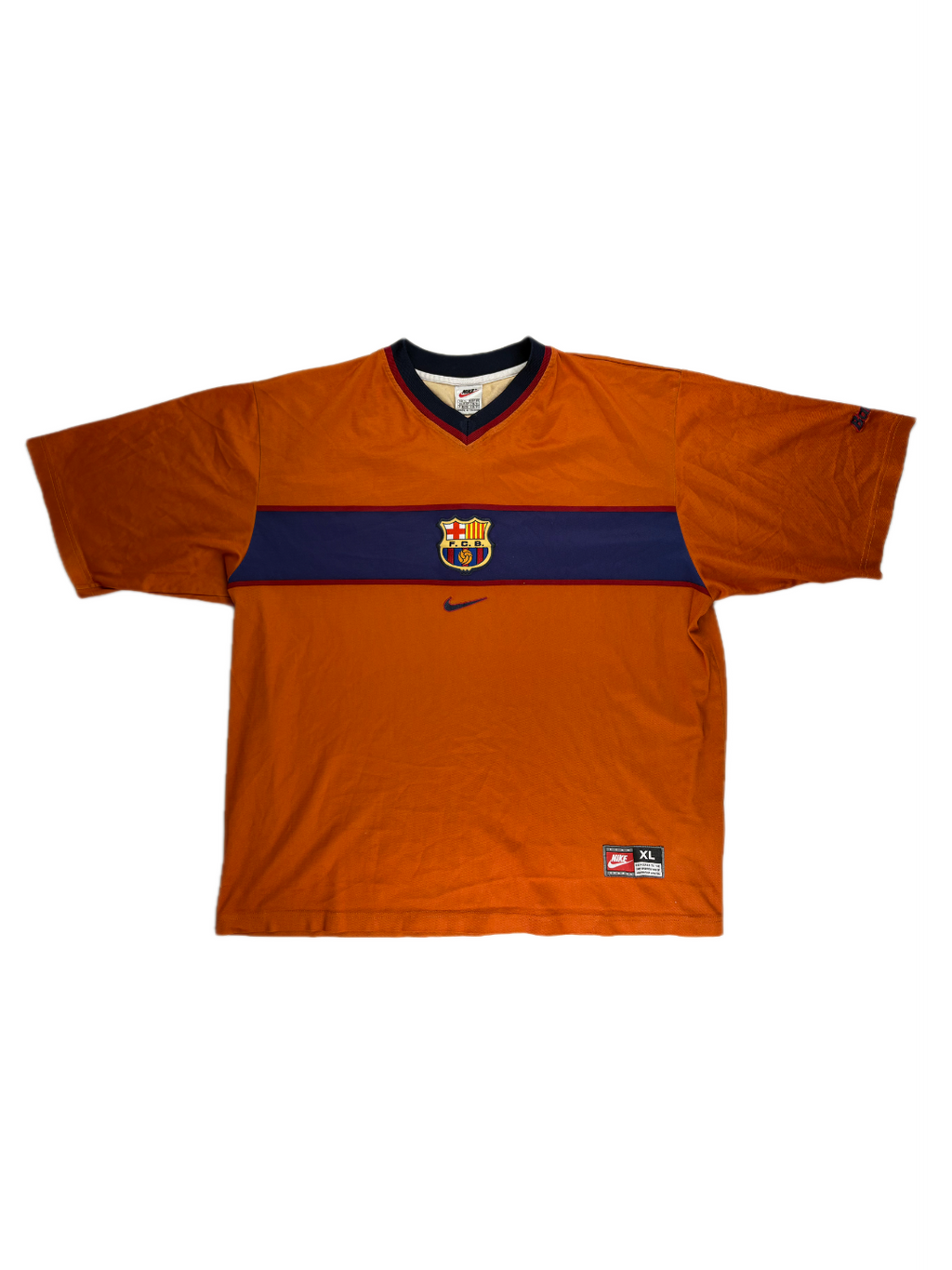(XL) Vintage Nike Barcelona Trikot in Orange