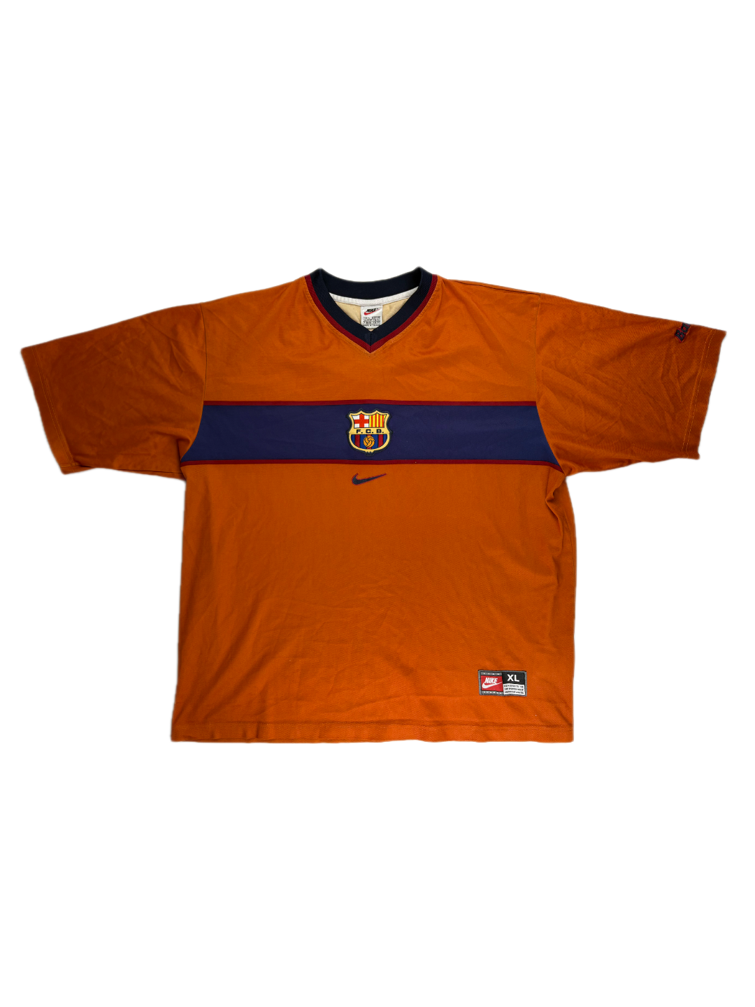 (XL) Vintage Nike Barcelona Trikot in Orange