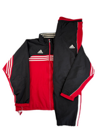 (XL-XXL) Vintage Adidas Trainingsanzug in rot & schwarz