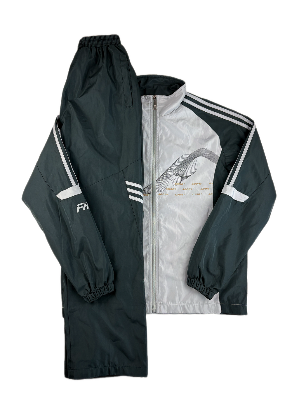 (M) Vintage Y2K Trainingsanzug in Grau