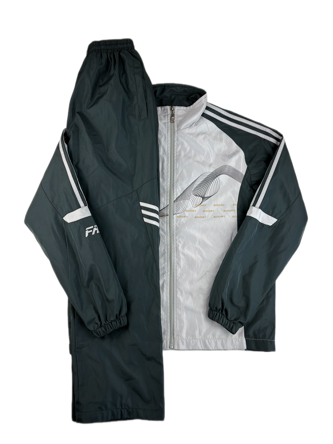(M) Vintage Y2K Trainingsanzug in Grau