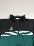 (XL) Vintage Adidas Trainingsjacke in schwarz/grün 90s