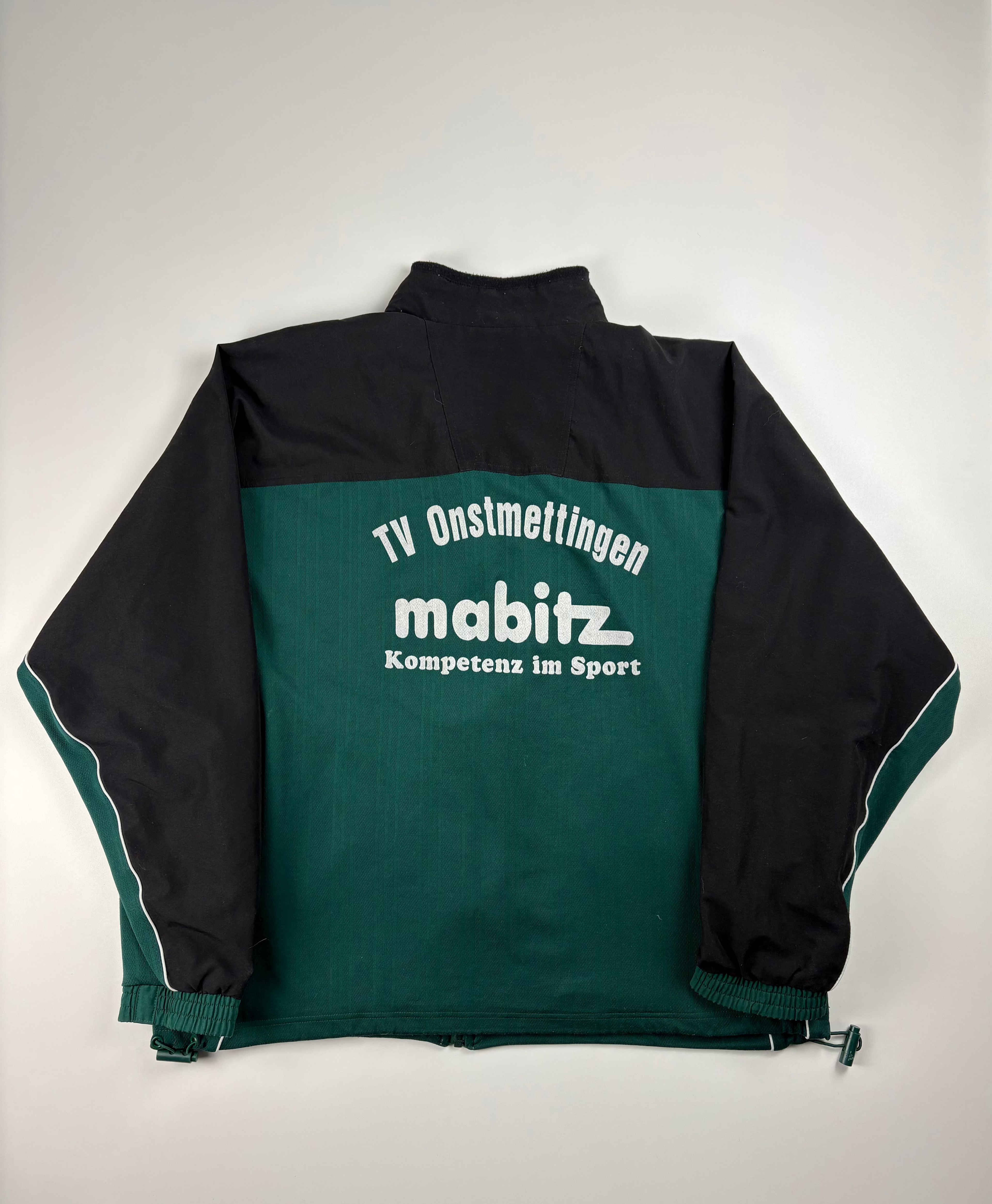 (XL) Vintage Adidas Trainingsjacke in schwarz/grün 90s