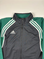 (XL) Vintage Adidas Trainingsjacke in schwarz/grün