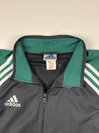 (XL) Vintage Adidas Trainingsjacke in schwarz/grün