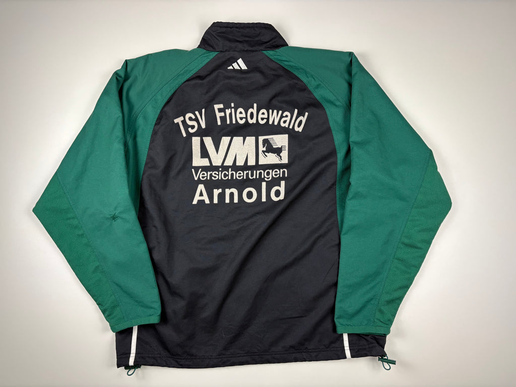 (XL) Vintage Adidas Trainingsjacke in schwarz/grün