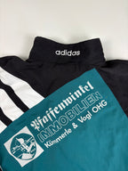 (L) Vintage Adidas Trainingsjacke in schwarz/grün/weiß