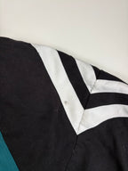 (L) Vintage Adidas Trainingsjacke in schwarz/grün/weiß