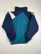 (XXS) Vintage Adidas Trainingsjacke in Türkis/Marineblau