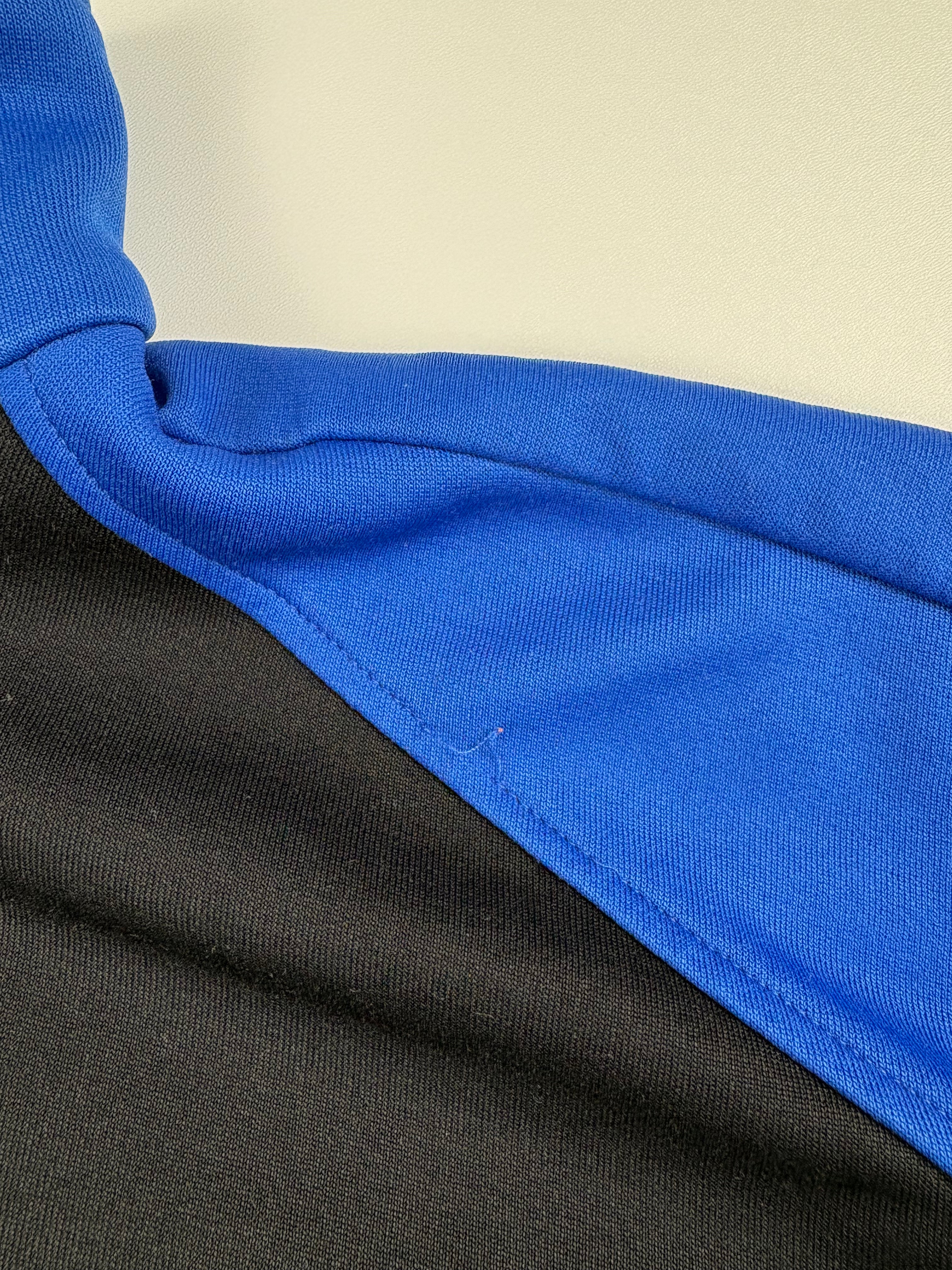 (M-L) Vintage Adidas Trainingsjacke in schwarz/blau 80s