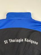 (M-L) Vintage Adidas Trainingsjacke in schwarz/blau 80s