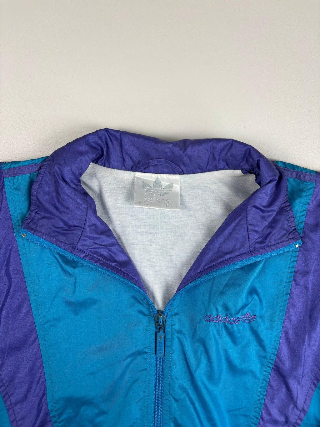 (XS) Vintage Adidas Trainingsjacke in türkis/blau/lila 90s