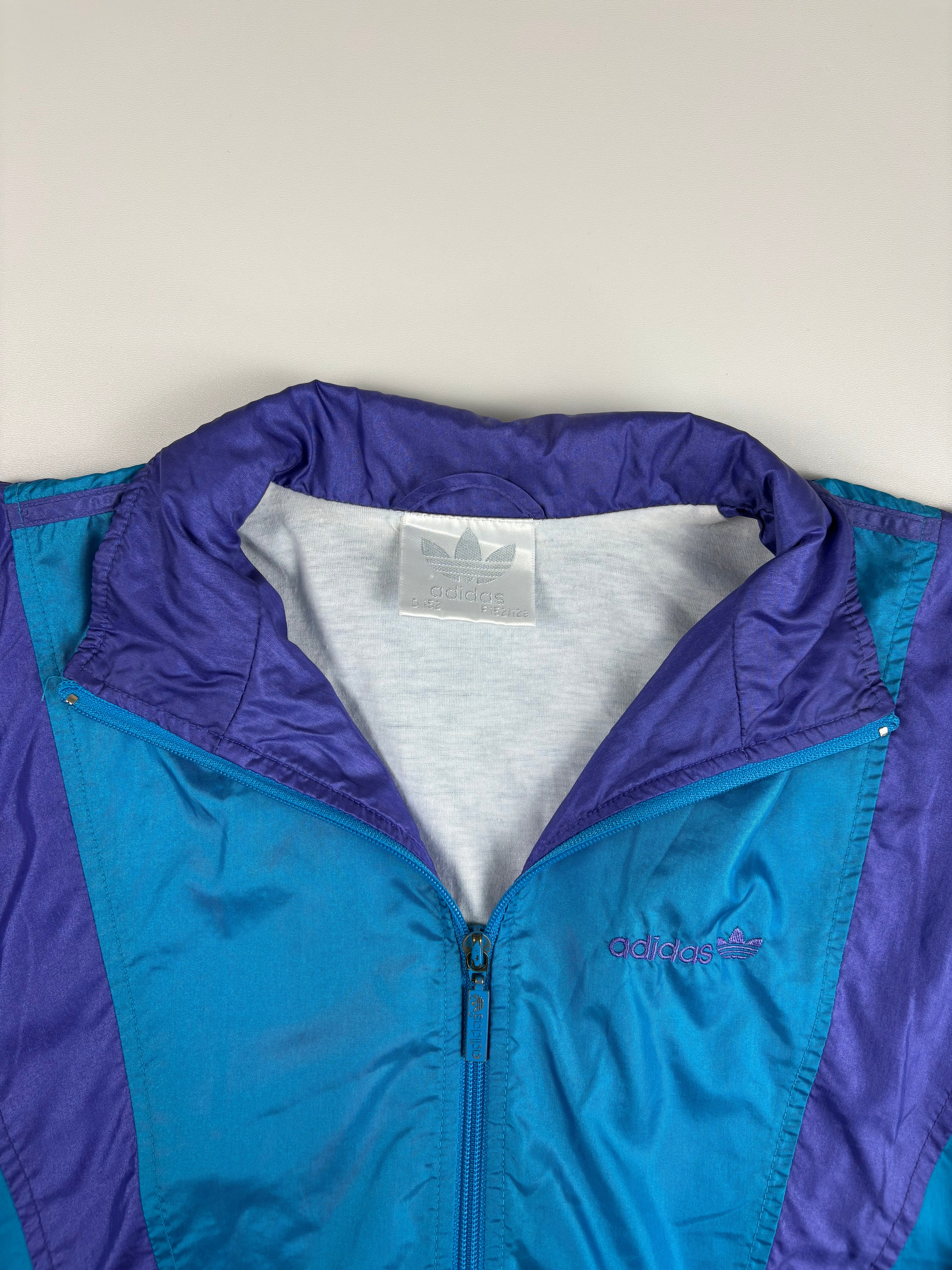 (XS) Vintage Adidas Trainingsjacke in türkis/blau/lila 90s