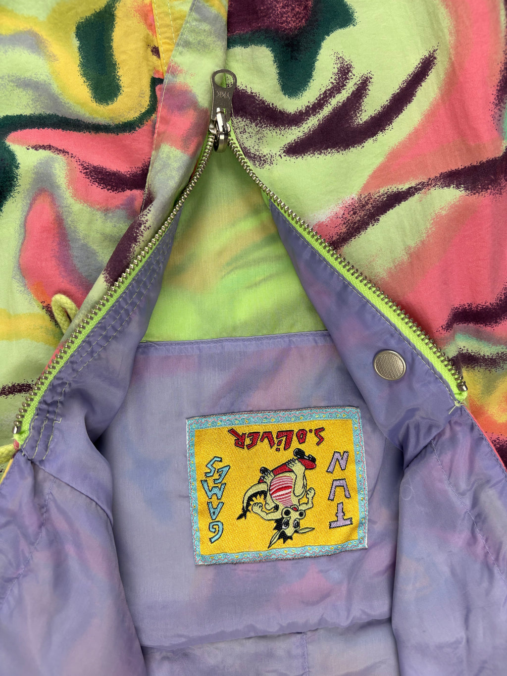 (L) Vintage S'Oliver Jacke in bunt/lila/grün