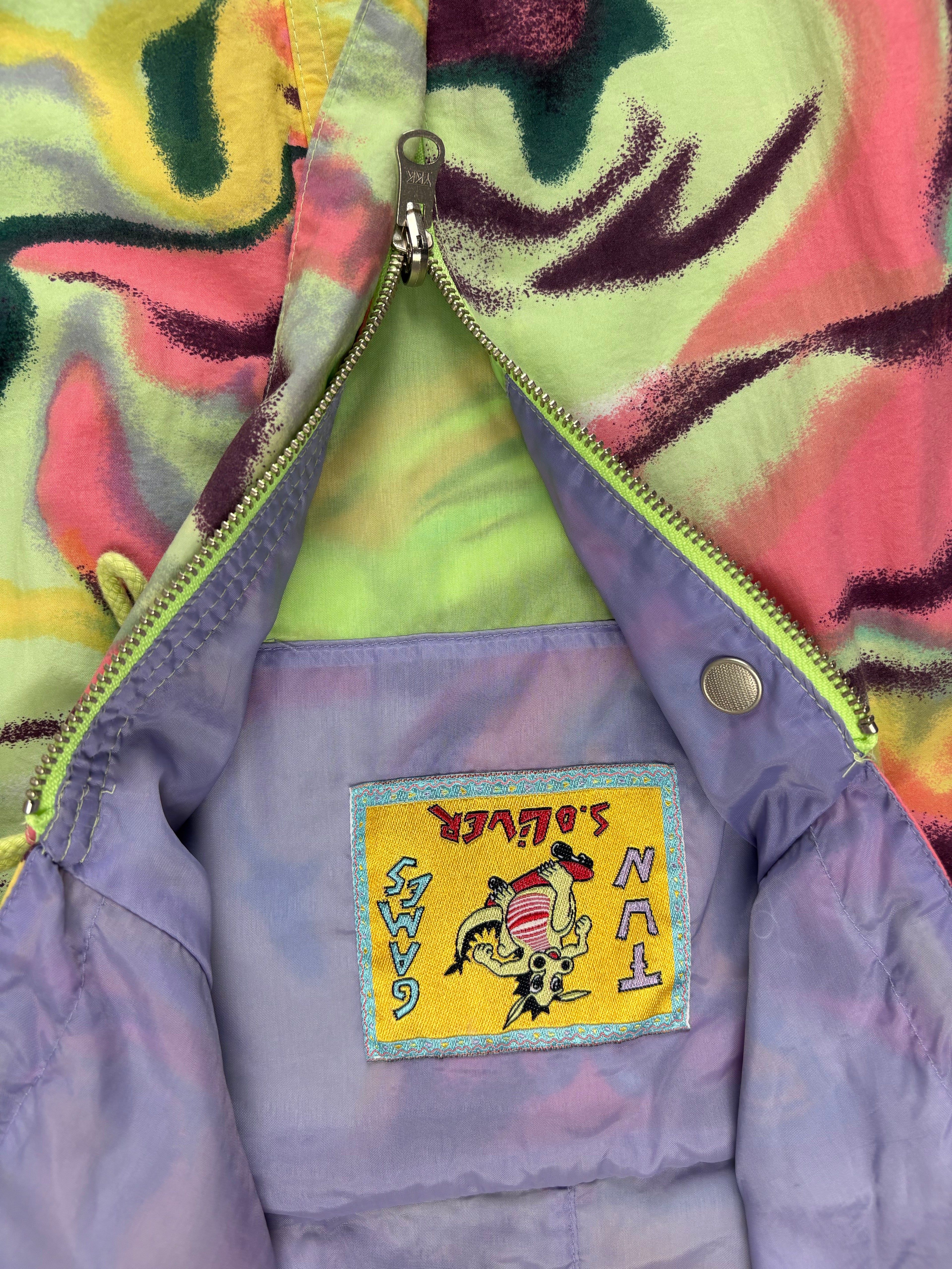 (L) Vintage S'Oliver Jacke in bunt/lila/grün