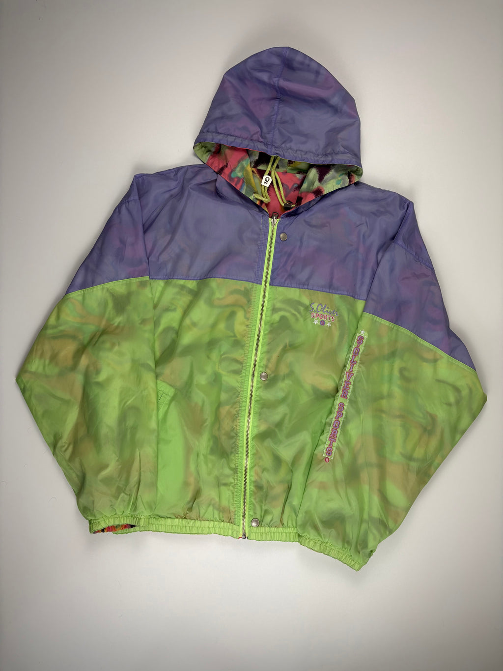 (L) Vintage S'Oliver Jacke in bunt/lila/grün