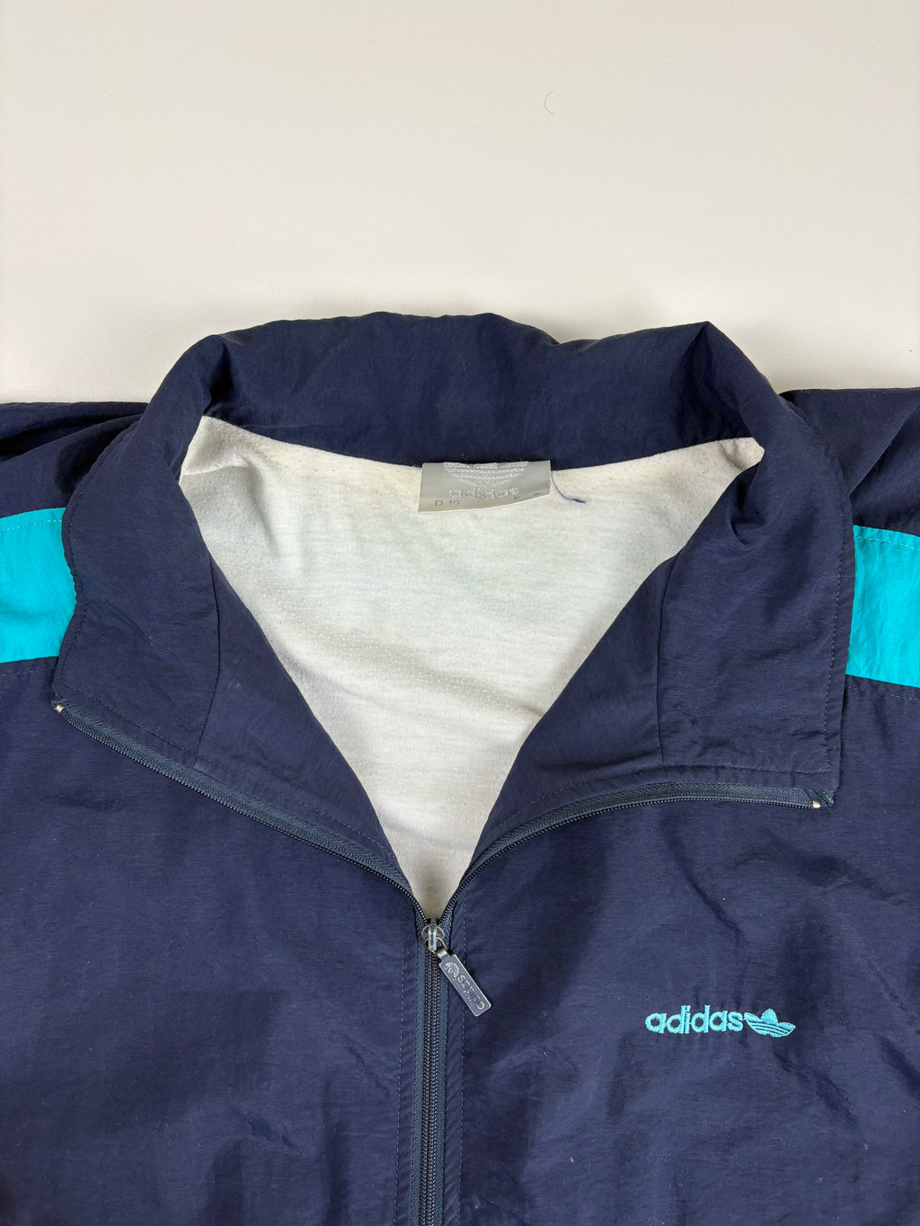 (XL) Vintage Adidas Trainingsjacke in marineblau