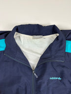 (XL) Vintage Adidas Trainingsjacke in marineblau