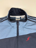 (L) Vintage Adidas Trainings/Fleecejacke in Marineblau