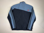 (L) Vintage Adidas Trainings/Fleecejacke in Marineblau