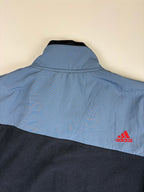 (L) Vintage Adidas Trainings/Fleecejacke in Marineblau