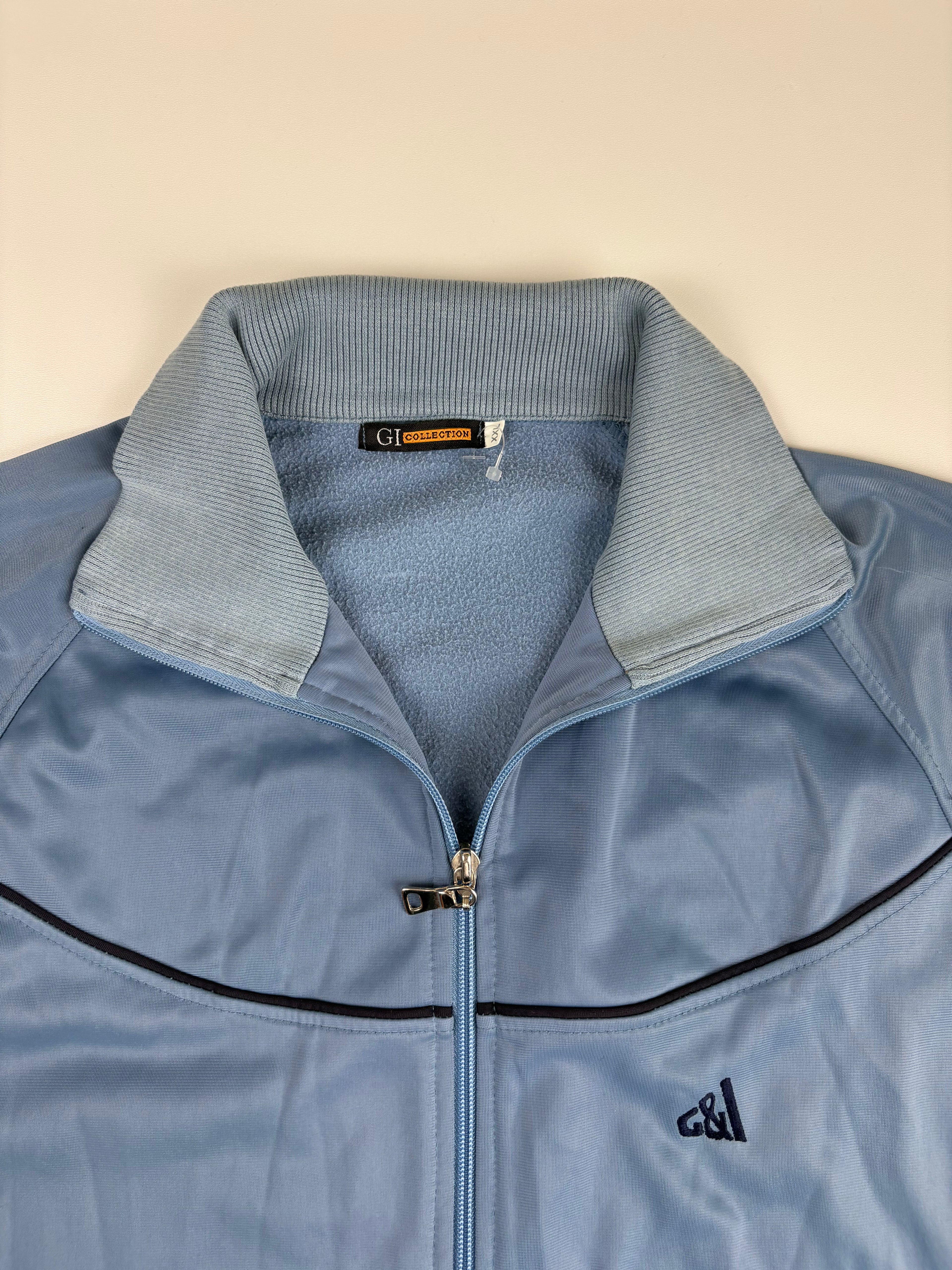 (XL) Vintage Trainingsjacke in Hellblau