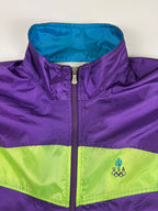 (L-XL) Vintage USA Olympia Trainingsjacke in lila