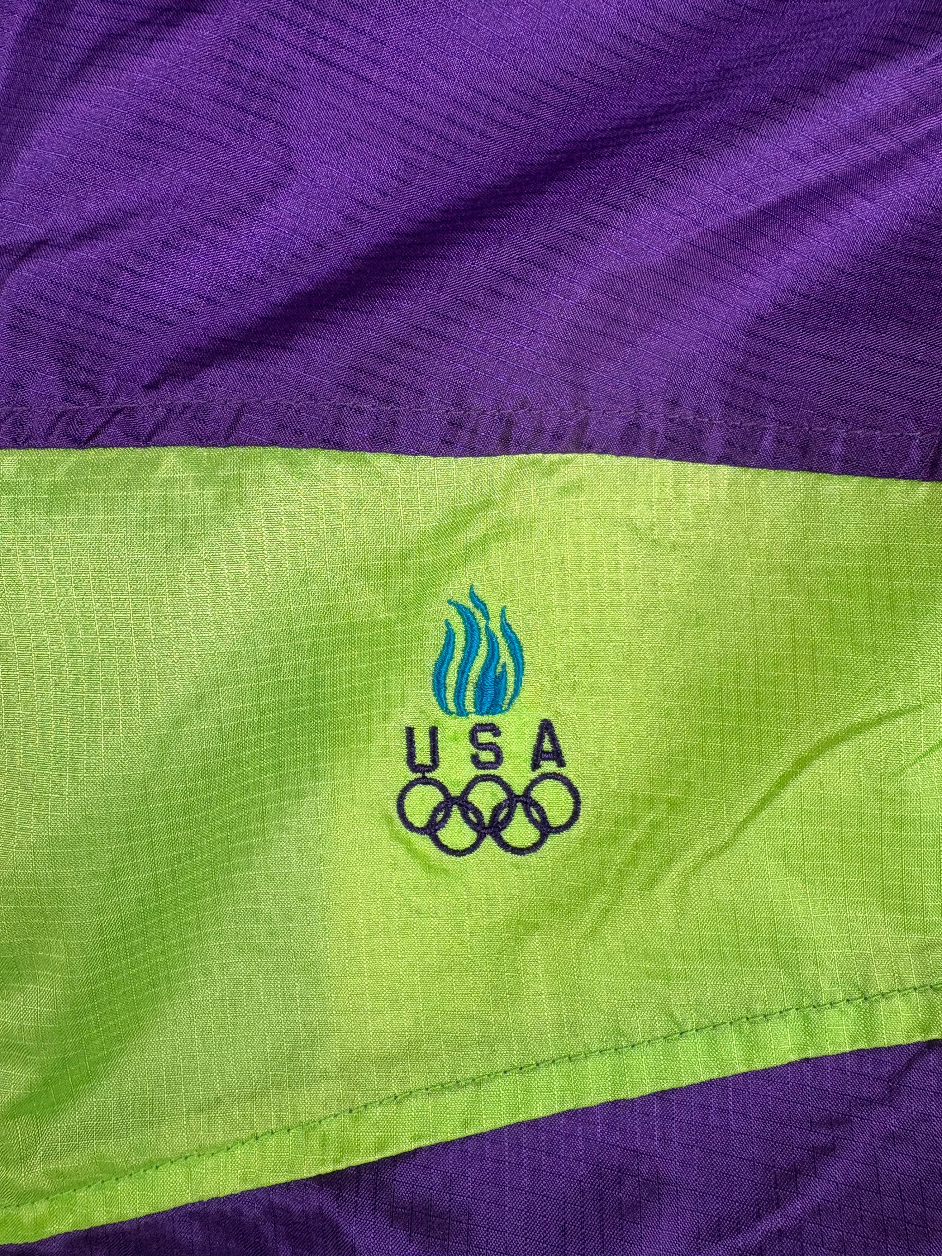(L-XL) Vintage USA Olympia Trainingsjacke in lila
