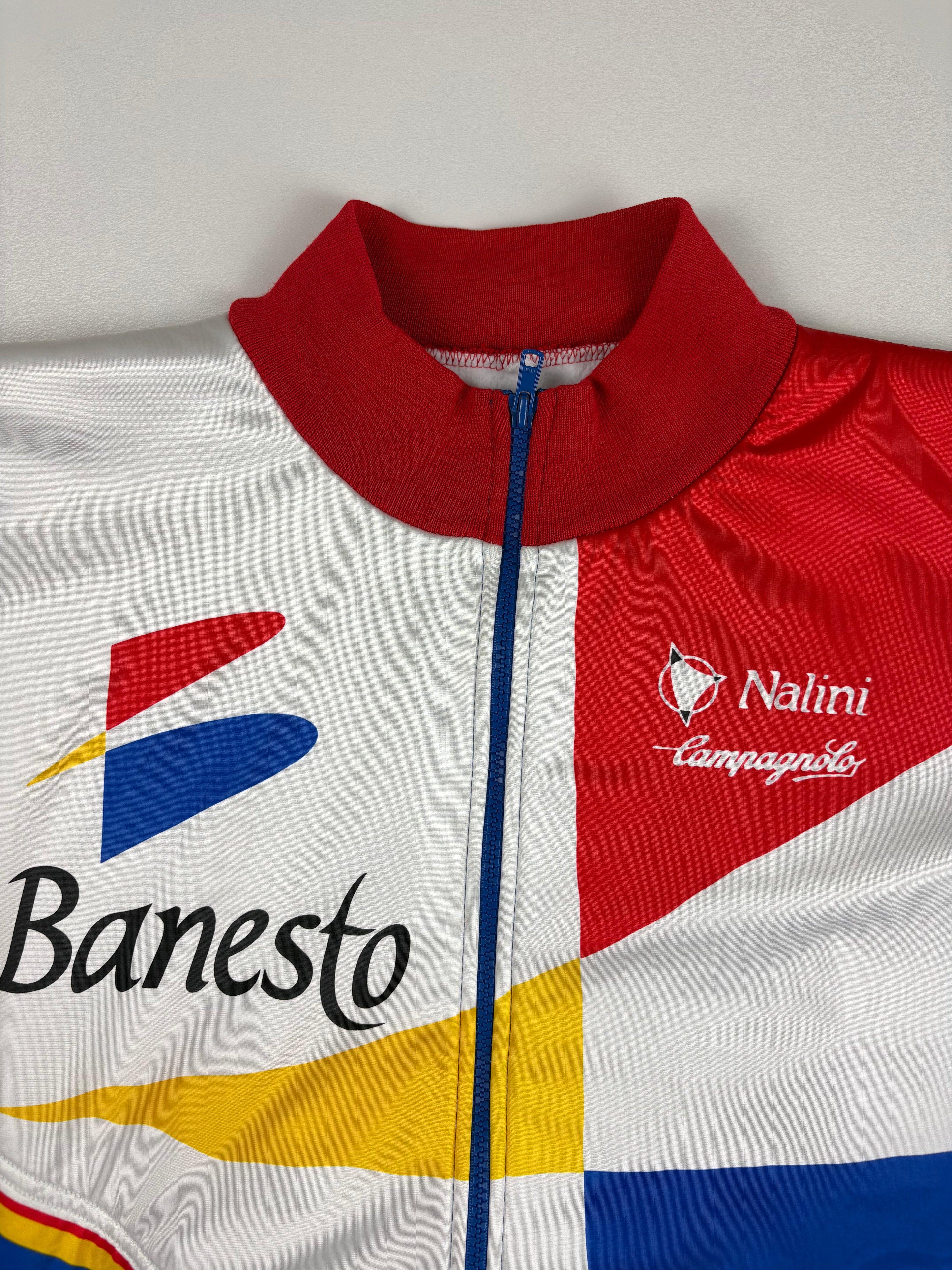 (L) Vintage Banesto Trainings/Fahrradjacke
