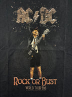 (M-L) ACDC T-Shirt "Rock or Bust" in schwarz