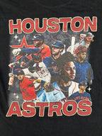 (M-L) Baseball T-Shirt "Houston Astros" in schwarz