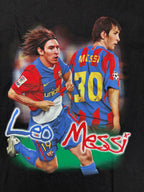 (M-L) T-Shirt Messi-Print in schwarz