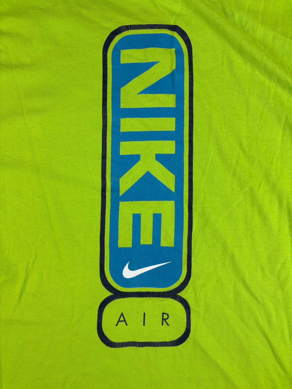 (L-XL) Vintage Nike T-Shirt mit Backprint in grün